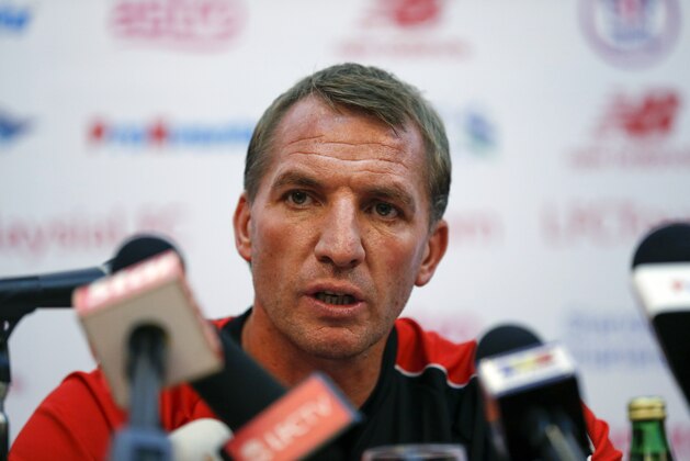Liverpool football club Manager Brendan Rodgers speaks during a press conference at a hotel in Kuala Lumpur, Malaysia, on Wednesday, July 22, 2015. Liverpool will play an exhibition match against Malaysia XI team at Bukit Jalil National stadium on July 24.(AP Photo/Vincent Thian)