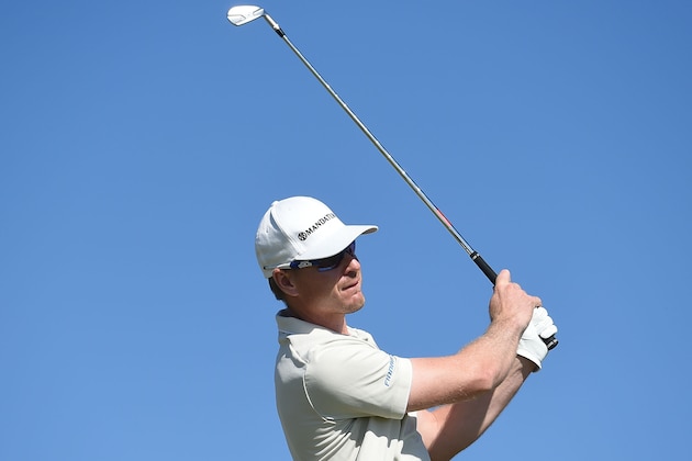 FUNCHAL, MADEIRA, PORTUGAL - AUGUST 02:  Roope Kakko of Finland tees off from the 1st hole during day four of the Madeira Islands Open - Portugal - BPI at Club de Golf do Santo da Serra on August 2, 2015 in Funchal, Madeira, Portugal.  (Photo by Tom Dulat/Getty Images)