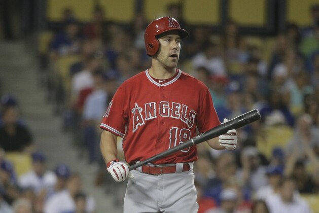 Los Angeles Angels' David Murphy walks off the field after striking out during the seventh inning of a baseball game against the Los Angeles Dodgers, Friday, July 31, 2015, in Los Angeles. (AP Photo/Jae C. Hong) Los Angeles Angels' David Murphy walks off the field after striking out during the seventh inning of a baseball game against the Los Angeles Dodgers, Friday, July 31, 2015, in Los Angeles. (AP Photo/Jae C. Hong)