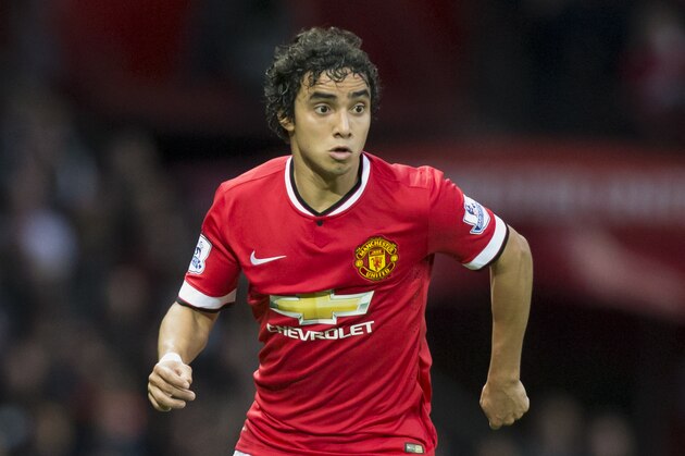 Manchester United's Rafael is seen during his team's English Premier League soccer match between Manchester United and Chelsea at Old Trafford Stadium, Manchester, England, Sunday Oct. 26, 2014. (AP Photo/Jon Super)