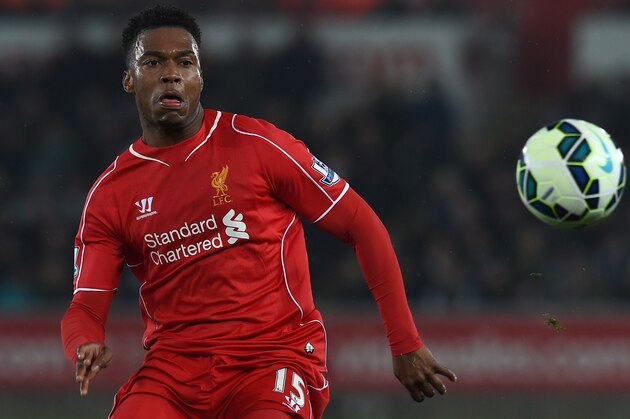 Liverpool's English striker Daniel Sturridge controls the ball during the English Premier League football match between Swansea City and Liverpool at the Liberty Stadium in Swansea, south Wales on March 16, 2015.  AFP PHOTO / PAUL ELLIS

RESTRICTED TO EDITORIAL USE. NO USE WITH UNAUTHORIZED AUDIO, VIDEO, DATA, FIXTURE LISTS, CLUB/LEAGUE LOGOS OR LIVE SERVICES. ONLINE IN-MATCH USE LIMITED TO 45 IMAGES, NO VIDEO EMULATION. NO USE IN BETTING, GAMES OR SINGLE CLUB/LEAGUE/PLAYER PUBLICATIONS.        (Photo credit should read PAUL ELLIS/AFP/Getty Images)