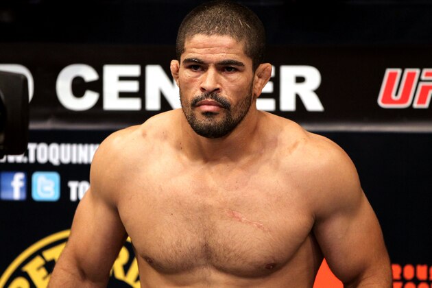 EAST RUTHERFORD, NJ - MAY 05:  Rousimar Palhares looks on against Alan Belcher during their Middleweight bout at Izod Center on May 5, 2012 in East Rutherford, New Jersey.  (Photo by Josh Hedges/Zuffa LLC/Zuffa LLC via Getty Images)