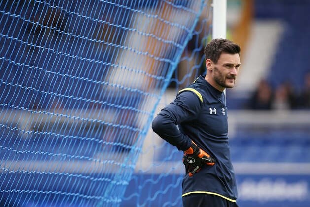 LIVERPOOL, ENGLAND - MAY 24:  Hugo Lloris of Spurs warms up prior to the Barclays Premier League match between Everton and Tottenham Hotspur at Goodison Park on May 24, 2015 in Liverpool, England.  (Photo by Jan Kruger/Getty Images)