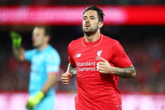 ADELAIDE, AUSTRALIA - JULY 20:  Danny Ings of Liverpool celebrates scoring the second goal during the international friendly match between Adelaide United and Liverpool FC at Adelaide Oval on July 20, 2015 in Adelaide, Australia.  (Photo by Matt King/Getty Images)