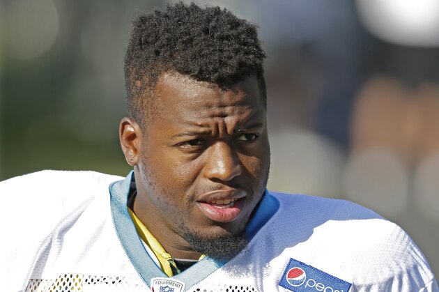 Carolina Panthers' Jonathan Stewart (28) arrives for practice during the NFL football team's training camp in Spartanburg, S.C., Sunday, Aug. 2, 2015. (AP Photo/Chuck Burton) Carolina Panthers' Jonathan Stewart (28) arrives for practice during the NFL football team's training camp in Spartanburg, S.C., Sunday, Aug. 2, 2015. (AP Photo/Chuck Burton)