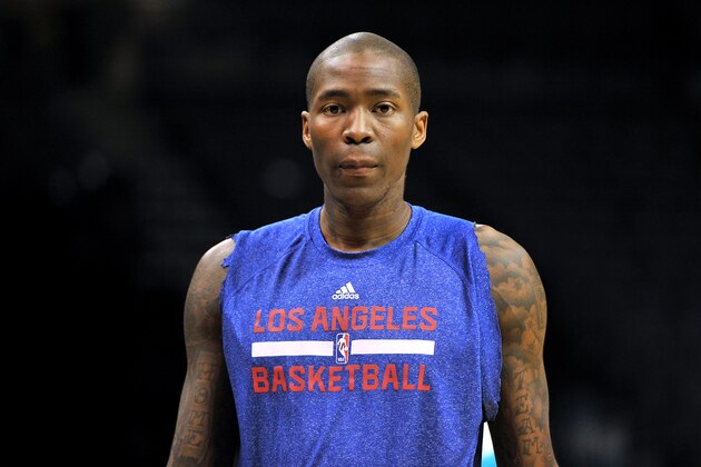 Los Angeles Clippers guard Jamal Crawford warms up before an NBA basketball game against the Memphis Grizzlies Friday, Feb. 27, 2015, in Memphis, Tenn. (AP Photo/Brandon Dill)