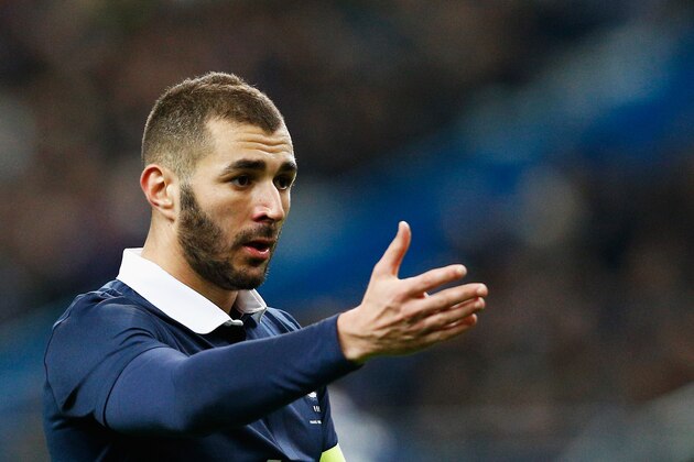 PARIS, FRANCE - MARCH 26:  Karim Benzema of France action during the International Friendly match between France and Brazil at the Stade de France on March 26, 2015 in Paris, France.  (Photo by Dean Mouhtaropoulos/Getty Images)