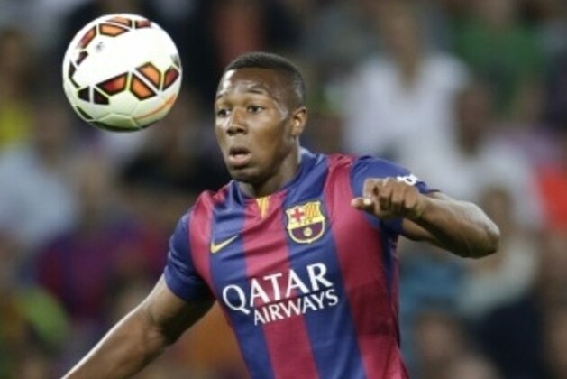 Adama Traore of FC Barcelona during the friendly match between Napoli and FC Barcelona at Stade de Geneve on august 6, 2014 in Geneva, Switzerland(Photo by VI Images via Getty Images)