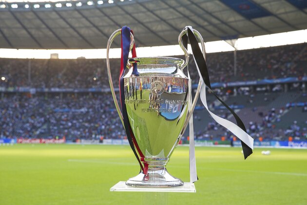 Champions League trophy, Coupe des clubs Champions Europeeens during the UEFA Champions League  final match between Barcelona and Juventus on June 6, 2015 at the Olympic stadium in Berlin, Germany.(Photo by VI Images via Getty Images)