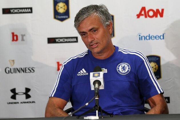 FC Chelsea Head Coach Jose Mourinho in action on Tuesday,July,28, 2015, in Landover, Maryland. Chelsea and FC Barcelona face off at the 2015 International Champions Cup. Damian Strohmeyer/AP Images for International Champions Cup