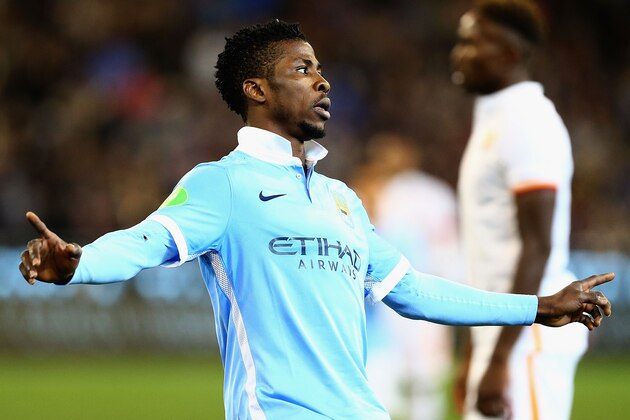 MELBOURNE, AUSTRALIA - JULY 21:  Kelechi Iheanacho of Manchester City celebrates after scoring a goal during the International Champions Cup friendly match between Manchester City and AS Roma at the Melbourne Cricket Ground on July 21, 2015 in Melbourne, Australia.  (Photo by Robert Prezioso/Getty Images)