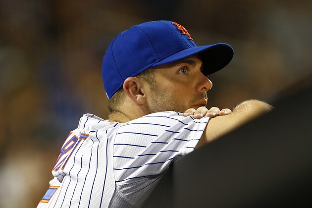 NEW YORK, NY - AUGUST 1: David Wright #5 of the New York Mets watches from the dugout as they play the Washington Nationals on August 1, 2015 at Citi Field in the Flushing neighborhood of the Queens borough of New York City. The Mets defeated the Nationals 3-2. (Photo by Rich Schultz/Getty Images)