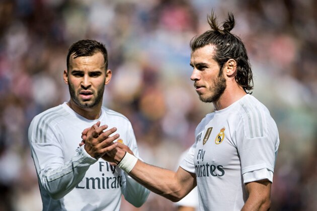 OSLO, NORWAY - August 9: Gareth Bale and Jese Rodrigues  of Real Madrid during  Pre-season Friendly  match between Vaalerenga and Real Madrid at Ullevaal Stadion on August  9, 2015 in Oslo, Norway.  (Photo by Trond Tandberg/Getty Images)