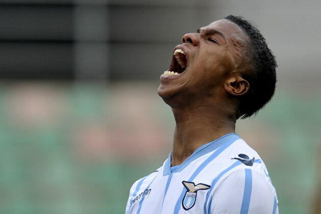 Lazio's Balde Keita shouts during a Serie A soccer match against Sassuolo, at Reggio Emilia's Mapei stadium, Italy, Sunday, March 1, 2015. (AP Photo/Marco Vasini)