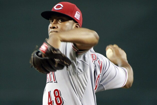 Cincinnati Reds starting pitcher Keyvius Sampson delivers against the Arizona Diamondbacks during the second inning of a baseball game, Saturday, Aug. 8, 2015, in Phoenix. (AP Photo/Ralph Freso)