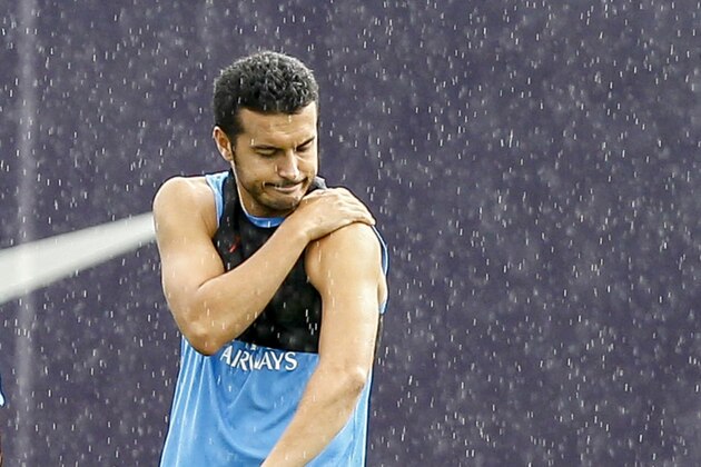 Barcelona's forward Pedro Rodriguez takes part in a training session at the Sports Center FC Barcelona Joan Gamper in Sant Joan Despi, near Barcelona on August 13, 2015.  AFP PHOTO / QUIQUE GARCIA        (Photo credit should read QUIQUE GARCIA/AFP/Getty Images)