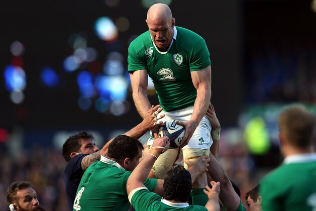 Ireland's captain Paul O'Connell during their Six Nations rugby union international match at Murrayfield stadium, Edinburgh, Scotland, Saturday, March 21, 2015. (AP Photo/Scott Heppell)