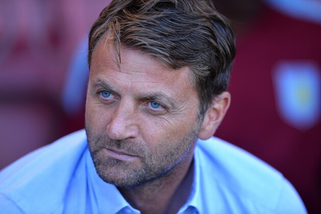 Aston Villa's English manager Tim Sherwood looks on ahead of the English Premier League football match between Bournemouth and Aston Villa at the Vitality Stadium in Bournemouth, southern England on August 8, 2015. AFP PHOTO / GLYN KIRK

RESTRICTED TO EDITORIAL USE. No use with unauthorized audio, video, data, fixture lists, club/league logos or 'live' services. Online in-match use limited to 75 images, no video emulation. No use in betting, games or single club/league/player publications.        (Photo credit should read GLYN KIRK/AFP/Getty Images)