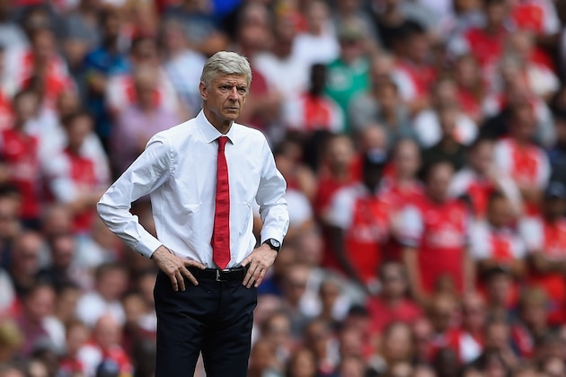 LONDON, ENGLAND - AUGUST 09:  Arsenal manager Arsene Wenger looks on during the Barclays Premier League match between Arsenal and West Ham United at Emirates Stadium on August 9, 2015 in London, England.  (Photo by Mike Hewitt/Getty Images)