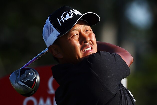 SHEBOYGAN, WI - AUGUST 14:  Hiroshi Iwata of Japan watches his tee shot on the first hole during the second round of the 2015 PGA Championship at Whistling Straits on August 14, 2015 in Sheboygan, Wisconsin.  (Photo by Tom Pennington/Getty Images)