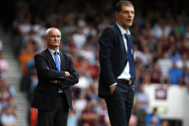 Leicester City's Italian manager Claudio Ranieri (L) and West Ham United's Croatian manager Slaven Bilic watch the action during the English Premier League football match between West Ham United and Leicester City at The Boleyn Ground in London on August 15, 2015. AFP PHOTO / JUSTIN TALLIS

RESTRICTED TO EDITORIAL USE. No use with unauthorized audio, video, data, fixture lists, club/league logos or 'live' services. Online in-match use limited to 75 images, no video emulation. No use in betting, games or single club/league/player publications.        (Photo credit should read JUSTIN TALLIS/AFP/Getty Images)