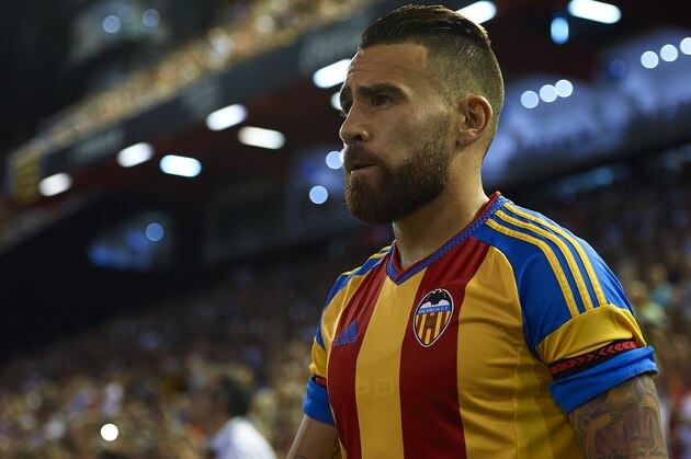 VALENCIA, SPAIN - AUGUST 08:  Nicolas Otamendi of Valencia looks on prior to the pre-season friendly match between Valencia CF and AS Roma at Estadio Mestalla on August 8, 2015 in Valencia, Spain.  (Photo by Manuel Queimadelos Alonso/Getty Images)