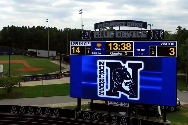 Norcross [GA] High School is set to unveil the largest scoreboard in all of high school football on Aug. 19.
