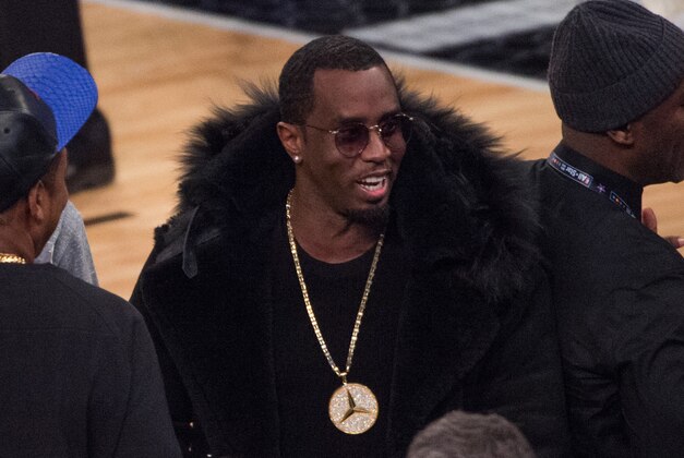 February 15, 2015; New York, NY, USA; Recording artist Puff Daddy (Sean Combs a.k.a. Diddy, P. Diddy) during halftime of the 2015 NBA All-Star Game at Madison Square Garden. The West defeated the East 163-158. Mandatory Credit: Kyle Terada-USA TODAY Sports