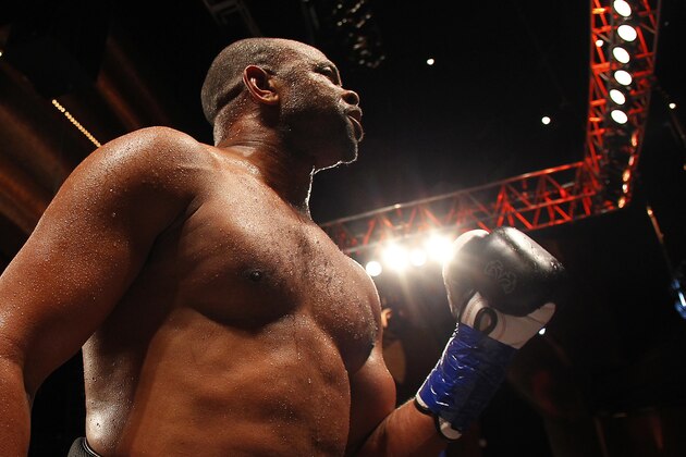 MASHANTUCKET, CT - AUGUST 16: Roy Jones Jr. celebrates after knocking Eric Watkins out during the sixth round of their bout in the season two finale of NUVOtvÕs Knockout at Foxwoods Resort Casino on August 16, 2015 in Mashantucket, Connecticut. Jones won by a knockout in the sixth round. (Rich Schultz/Getty Images for NUVOtv)