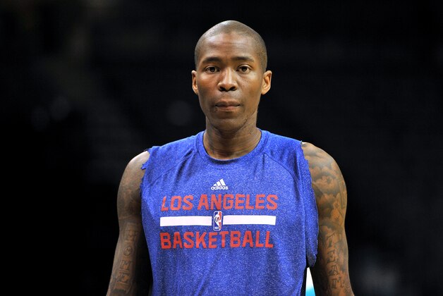 Los Angeles Clippers guard Jamal Crawford warms up before an NBA basketball game against the Memphis Grizzlies Friday, Feb. 27, 2015, in Memphis, Tenn. (AP Photo/Brandon Dill)