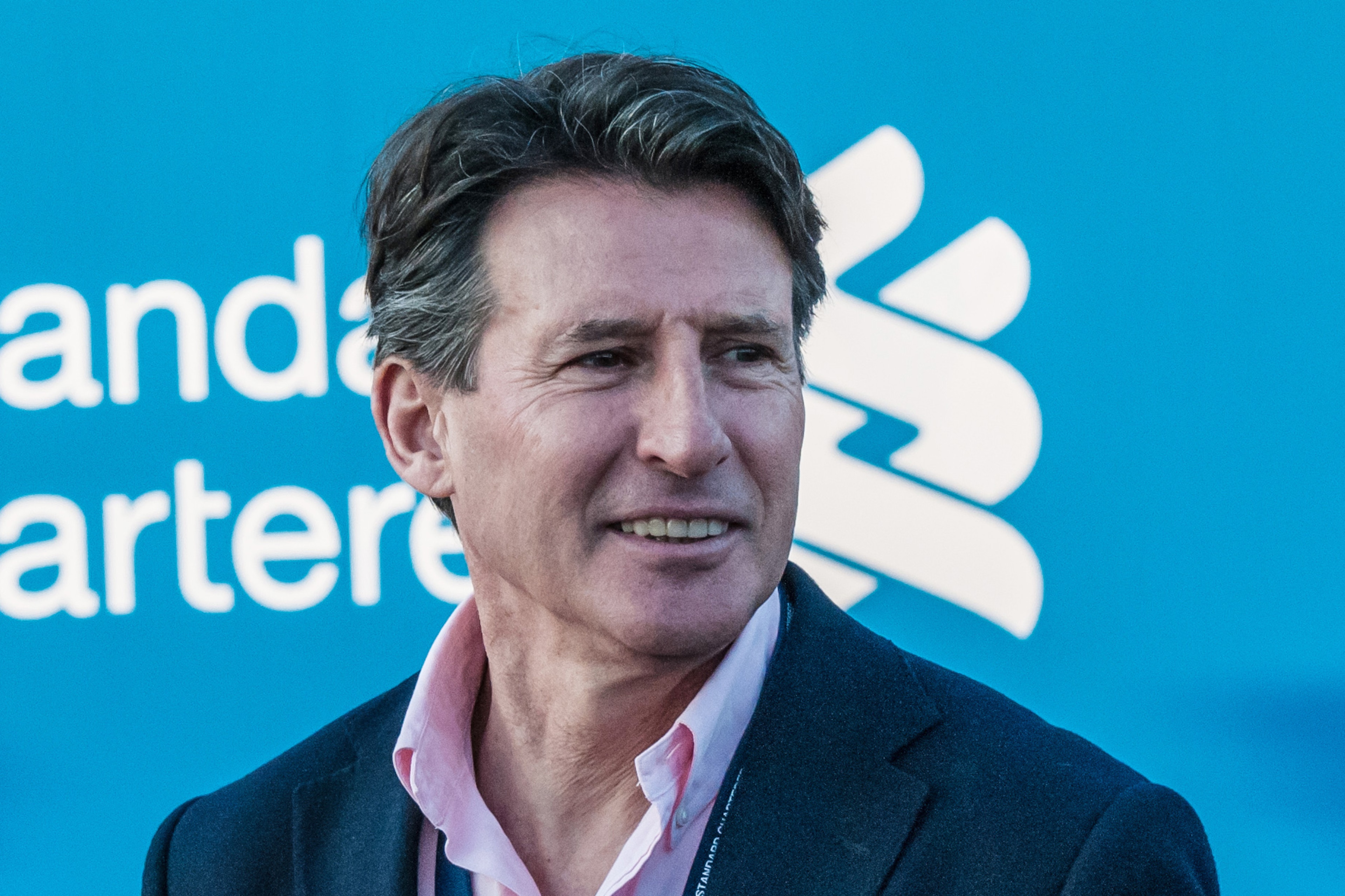 FILE 0 In this Friday, Jan. 23, 2015 file photo double Olympic Gold Medalist Sebastian Coe attends the Standard Chartered Dubai Marathon 2015 to present the trophies for the 10km run in Dubai, UAE. Coe wants to be president of the International Association of Athletics Federations, which will choose a new head in Beijing in August ahead og the world championships.  (AP Photo/Stephen Hindley-File)