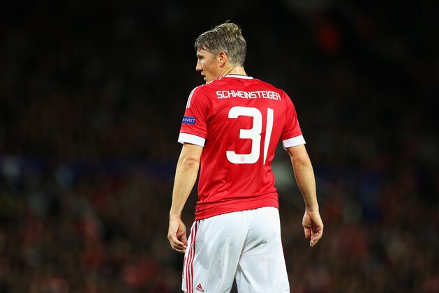 MANCHESTER, ENGLAND - AUGUST 18: Bastian Schweinsteiger of Manchester United looks on during the UEFA Champions League Qualifying Round Play Off First Leg match between Manchester United and Club Brugge at Old Trafford on August 18, 2015 in Manchester, England.  (Photo by Alex Livesey/Getty Images)