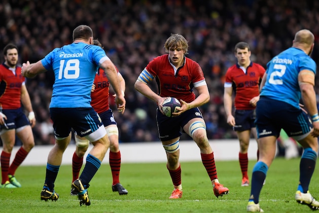 EDINBURGH, SCOTLAND - FEBRUARY 28:  Scotland player Jonny Gray in action during the RBS Six Nations match between Scotland and Italy at Murrayfield Stadium on February 28, 2015 in Edinburgh, Scotland.  (Photo by Stu Forster/Getty Images)