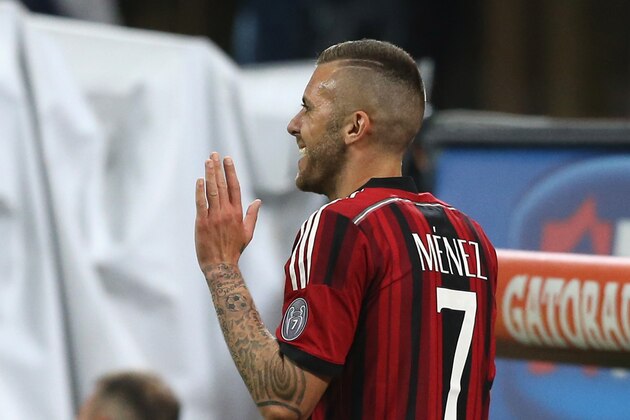 MILAN, ITALY - APRIL 29:  Jeremy Menez of Milan during the Serie A match between AC Milan and Genoa CFC  at Stadio Giuseppe Meazza on April 29, 2015 in Milan, Italy.  (Photo by Maurizio Lagana/Getty Images)