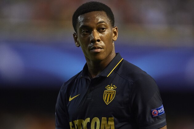 VALENCIA, SPAIN - AUGUST 19: Anthony Martial of Monaco looks on during the UEFA Champions League Qualifying Round Play Off First Leg match between Valencia CF and AS Monaco at Mestalla Stadium on August 19, 2015 in Valencia, Spain.  (Photo by Manuel Queimadelos Alonso/Getty Images)