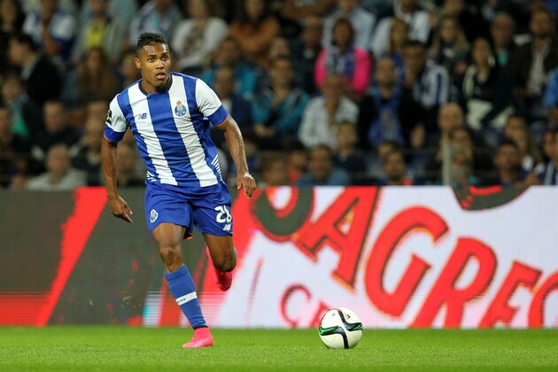 PORTO, PORTUGAL - AUGUST 15: Porto's defender Alex Sandro during the match between FC Porto and Vitoria Guimaraes for the Portuguese Primeira Liga at Estadio do Dragao on August 15, 2015 in Porto, Portugal. (Photo by Carlos Rodrigues/Getty Images)