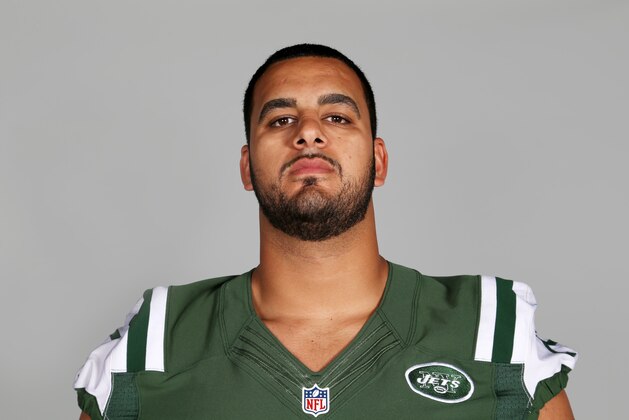 This is a 2015 photo of Oday Aboushi of the New York Jets NFL football team. This image reflects the New York Jets active roster as of Monday, June 8, 2015 when this image was taken. (AP Photo)