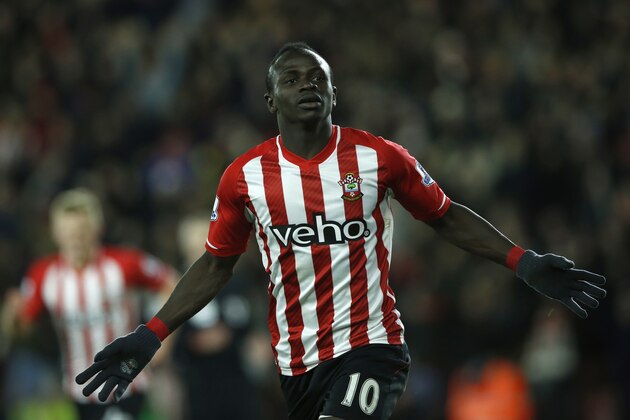Southampton’s Sadio Mane celebrates after scoring the opening goal of the game during the English Premier League soccer match between Southampton and Crystal Palace, at St Mary's stadium in Southampton, England, Tuesday, March 3, 2015. (AP Photo/Alastair Grant) Southampton’s Sadio Mane celebrates after scoring the opening goal of the game during the English Premier League soccer match between Southampton and Crystal Palace, at St Mary's stadium in Southampton, England, Tuesday, March 3, 2015. (AP Photo/Alastair Grant)