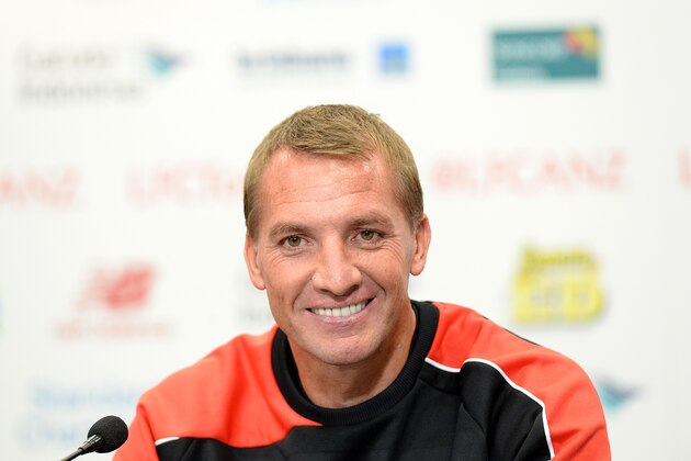 BRISBANE, AUSTRALIA - JULY 16: Brendan Rodgers speaks during a Liverpool FC press conference at Suncorp Stadium on July 16, 2015 in Brisbane, Australia.  (Photo by Bradley Kanaris/Getty Images)