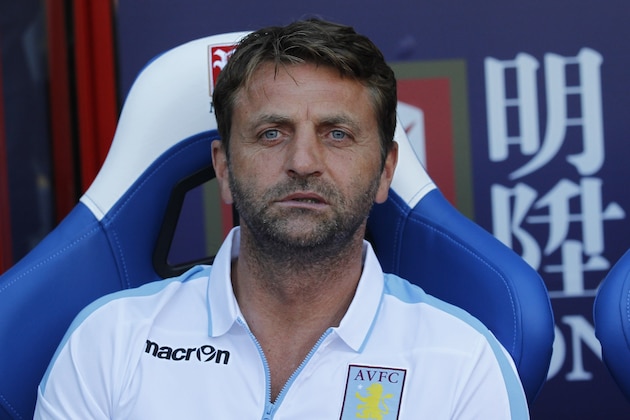 Aston Villas English manager Tim Sherwood awaits kick off ahead of the English Premier League football match between Crystal Palace and Aston Villa at Selhurst Park in south London on August 22, 2015. AFP PHOTO / IAN KINGTON

RESTRICTED TO EDITORIAL USE. No use with unauthorized audio, video, data, fixture lists, club/league logos or 'live' services. Online in-match use limited to 75 images, no video emulation. No use in betting, games or single club/league/player publications.        (Photo credit should read IAN KINGTON/AFP/Getty Images)