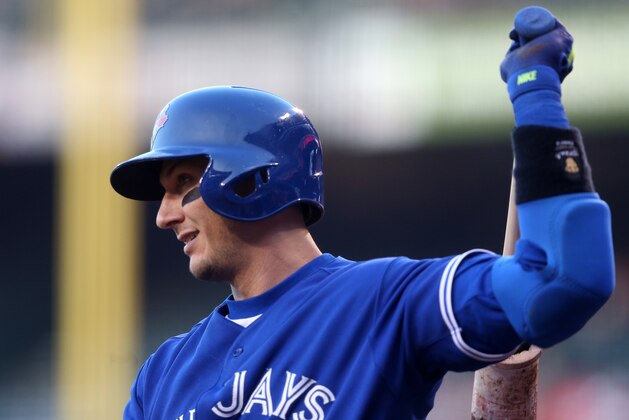 ANAHEIM, CA - AUGUST 21: Troy Tulowitzki #2 of the Toronto Blue Jays loosens up as he waits to lead off the game against the Los Angeles Angels of Anaheim at Angel Stadium of Anaheim on August 21, 2015 in Anaheim, California.  (Photo by Stephen Dunn/Getty Images)