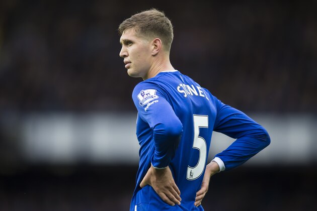 Everton's John Stones is seen during his team's English Premier League soccer match between Everton and Manchester City at Goodison Park Stadium, Liverpool, England, Sunday Aug. 23, 2015. (AP Photo/Jon Super)