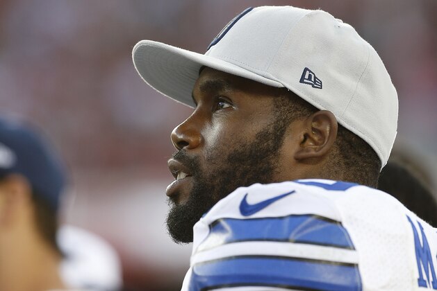 Dallas Cowboys running back Darren McFadden (20) during the second half of an NFL preseason football game against the San Francisco 49ers in Santa Clara, Calif., Sunday, Aug. 23, 2015. (AP Photo/Tony Avelar)