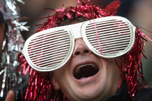 MARSEILLE, FRANCE - APRIL 19:  A Toulon fan shouts encouragement during the European Rugby Champions Cup semi final match between RC Toulon and Leinster at Stade Velodrome on April 19, 2015 in Marseille, France.  (Photo by David Rogers/Getty Images)