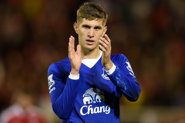 BARNSLEY, ENGLAND - AUGUST 26:  John Stones of Everton applauds the fans after the Capital One Cup second round match between Barnsley and Everton at Oakwell Stadium on August 26, 2015 in Barnsley, England.  (Photo by Michael Regan/Getty Images)