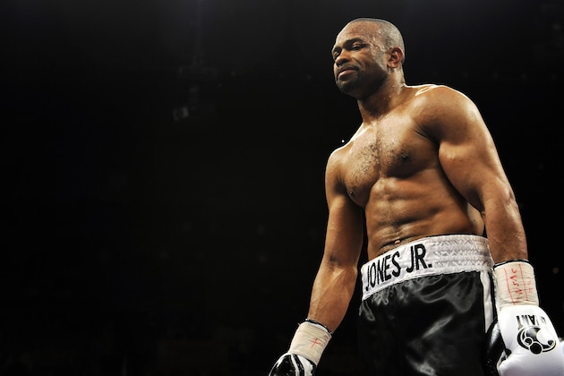 Roy Jones Jr. reacts after being defeated by Bernard Hopkins during their light heavyweight bout on April 3, 2010 at the Mandalay Bay Events Center in Las Vegas. AFP PHOTO / GABRIEL BOUYS (Photo credit should read GABRIEL BOUYS/AFP/Getty Images)