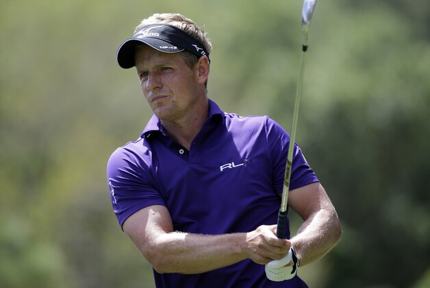 Luke Donald, of England, during the third round of the Valspar Championship golf tournament Saturday, March 14, 2015, at Innisbrook in Palm Harbor, Fla. (AP Photo/Chris O'Meara)