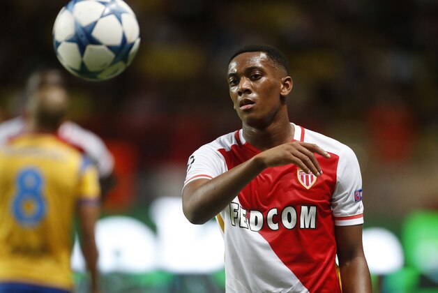 MONACO - AUGUST 25: Anthony Martial of Monaco in action during the UEFA Champions League play off round 2nd leg between AS Monaco and Valencia CF at Stade Louis II on August 25, 2015 in Monaco. (Photo by Jean Catuffe/Getty Images)