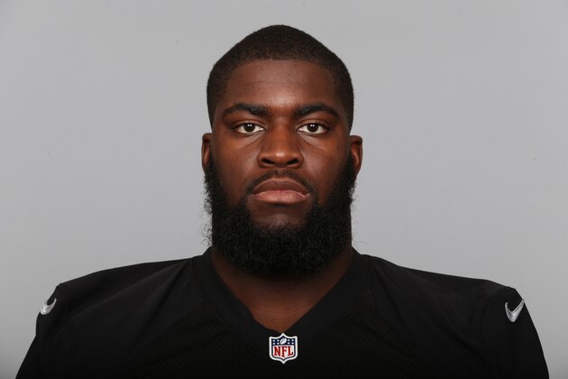 This is a 2015 photo of Menelik Watson of the Oakland Raiders NFL football team. This image reflects the Oakland Raiders active roster as of Monday, June 8, 2015 when this image was taken. (AP Photo)