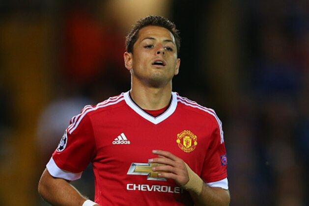 BRUGGE, BELGIUM - AUGUST 26:  Javier Hernandez of Manchester United during the UEFA Champions League Qualifying Round Play Off Second Leg between Club Brugge and Manchester United on August 26, 2015 in Brugge, Belgium.  (Photo by Catherine Ivill - AMA/Getty Images)
